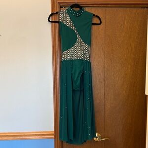 Elegant Green Sleeveless Dress